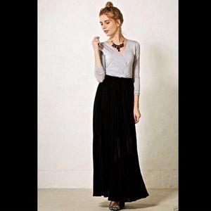 Anthropologie gray & black Maxi Dress