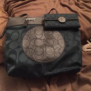 Coach tote with matching wallet