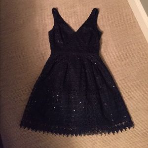 Adrianna Papell sequin and lace dress