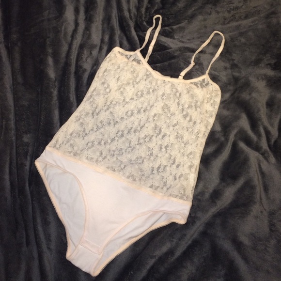 Zara lace baby pink bodysuit adjustable straps