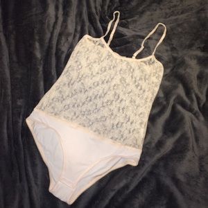 Zara lace baby pink bodysuit adjustable straps