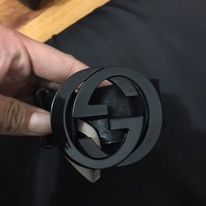 100% Authentic Gucci Men's Black GG Imprimé