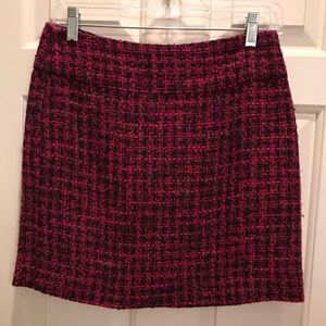 The Limited Red Tweed Skirt