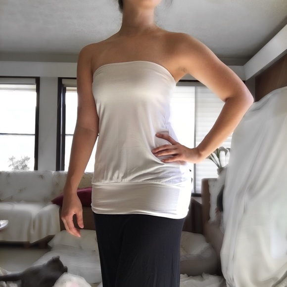 ❌SOLD❌ Fighting Eel - Tube Top - Cream