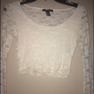 White crop top