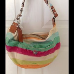Watercolor Coach Hobo Purse