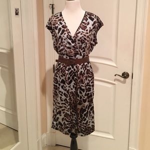 Calvin Klein dress with brown belt