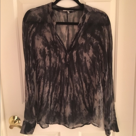 red haute tie dye long sleeve top