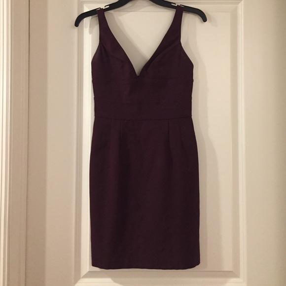 Deep plum cocktail dress