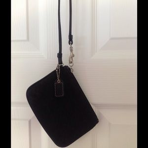 Small black Coach wristlet