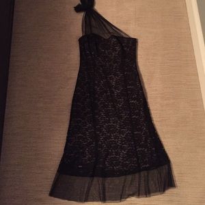 Black lace cocktail dress