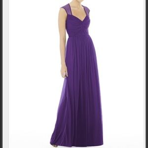 Alfred Sung D705 long bridesmaid dress in majestic