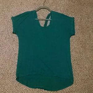 $ Teal cap sleeve shirt $