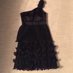 Black knee-length cocktail dress