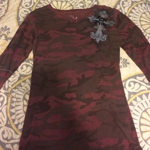 Sinful camo long sleeve shirt