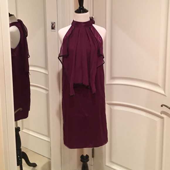 Silk purple dress with back tie