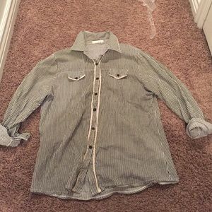 Striped button down shirt