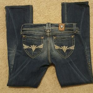 Womens Sang Real Jeans sz 29 dark wash FABULOUS!