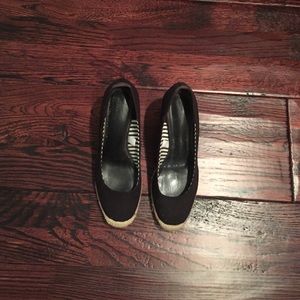 Merona black wedge espadrilles
