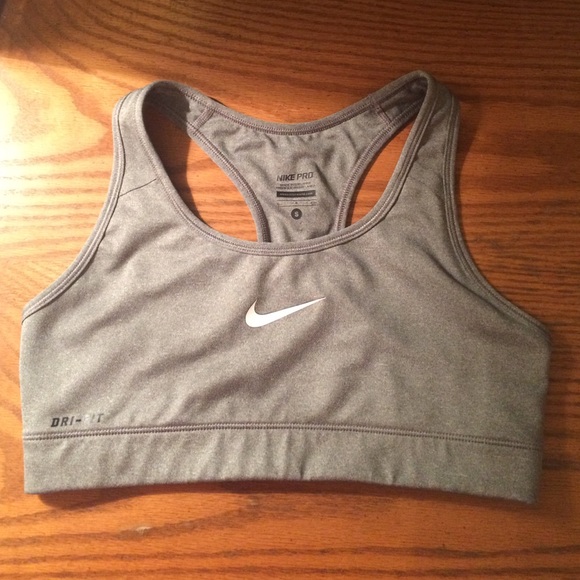 Grey Nike Pro Sports Bra