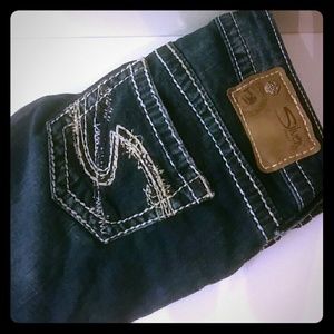 Silver jean aiko capris