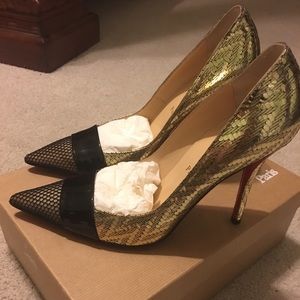 Golden Christian Louboutin, size 39