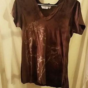T-shirt with horse design in sequins