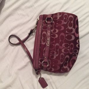 Small coach purple wallet