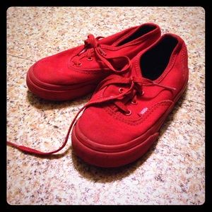 Boys red vans
