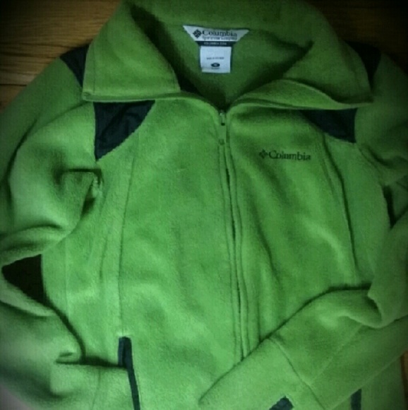 Small Columbia Green Fleece Zip Up