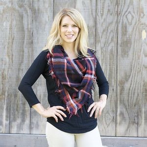 Plaid blanket scarf - lightweight!