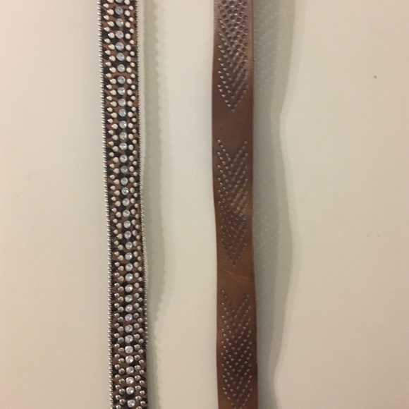 Cheetah print and brown belts