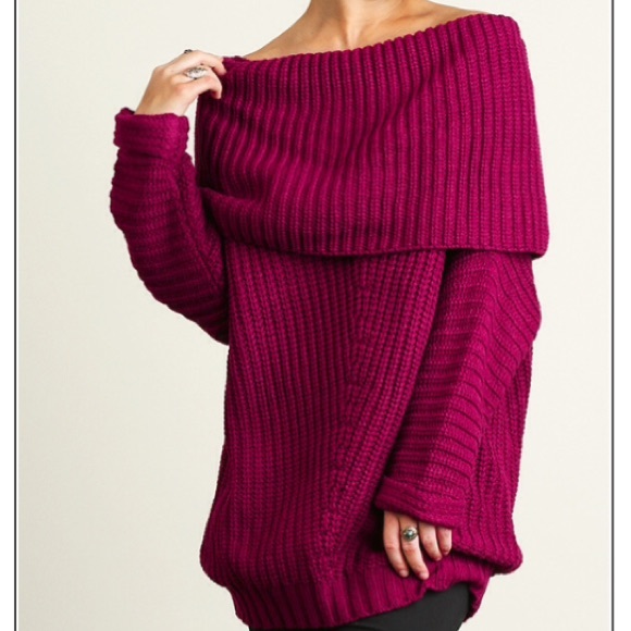 ❣️LAST-L/XL❣️ Berry Knit Chunky Oversized Sweater - Picture 2 of 3
