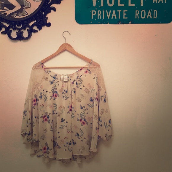 Sheer floral top