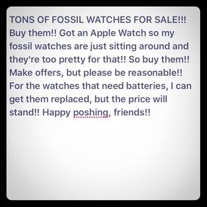 Buy some FOSSIL WATCHES!!