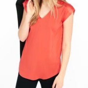 NWT red-orange silk blouse