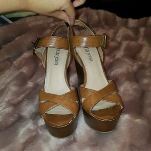 brown wedge sandals