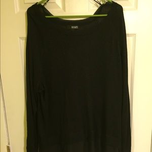 Black dress sweater with sheer bottom