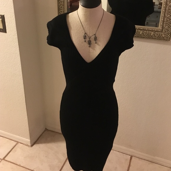 Knit black dress