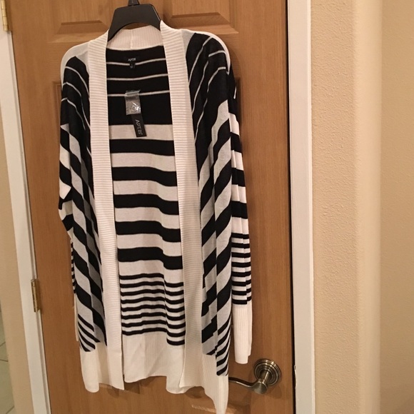 Creme and black striped cardigan
