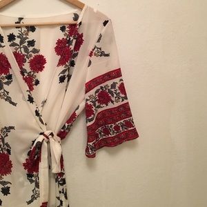 Kimono style wrap dress