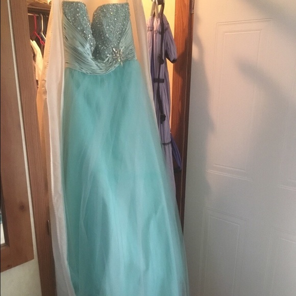 Light blue prom dress