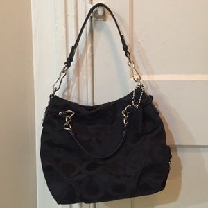 NWT Coach Pop Art Brooke Hobo Sateen in Black