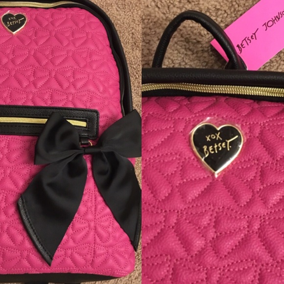 Betsey Johnson Quilted Backpack - Fushia - Picture 3 of 4