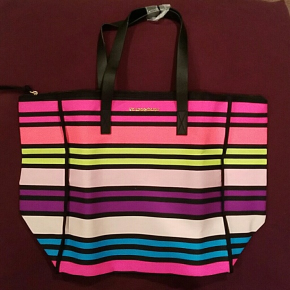 Victoria's Secret Brightly Colored Striped Bag