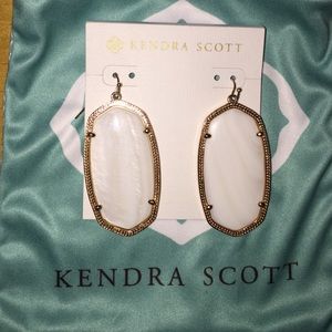 Kendra Scott Rose Gold & White Earrings