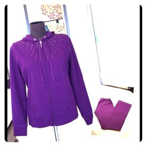 NY&CO Rhinestone Sweatshirt & Sweatpants