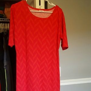 Lularoe pink chevron julia