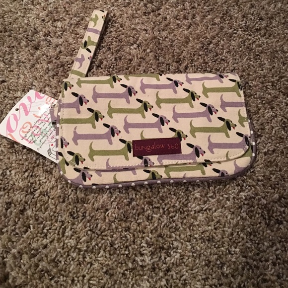 Little Wiener dog hand bag with a wrist strap