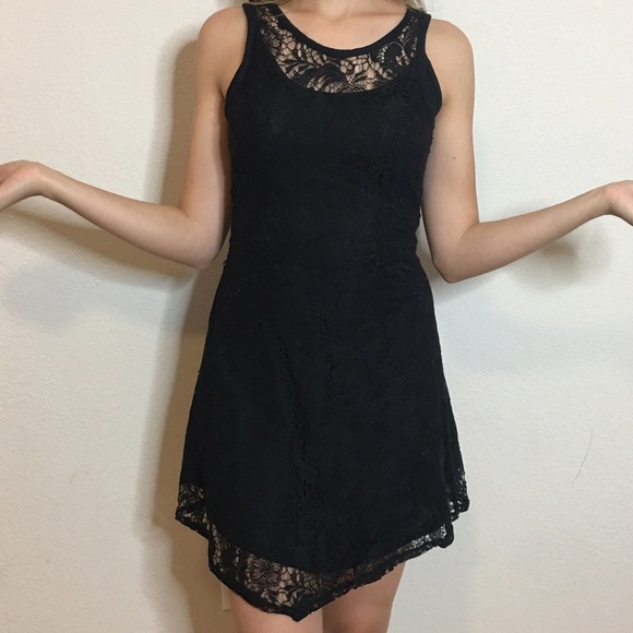 Black lace dress